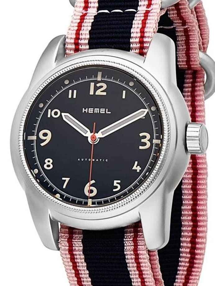 HEMEL Spear Automatic Military-Styled Watch with Bead Blasted Case and Sapphire Crystal #HM4B