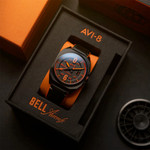 AVI-8 Bell X-1 Machbuster Automatic Jet Black Dial #AV-4115-04